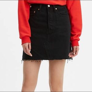 levis jean skirt black